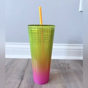 Starbucks venti matte pink and yellow tumbler